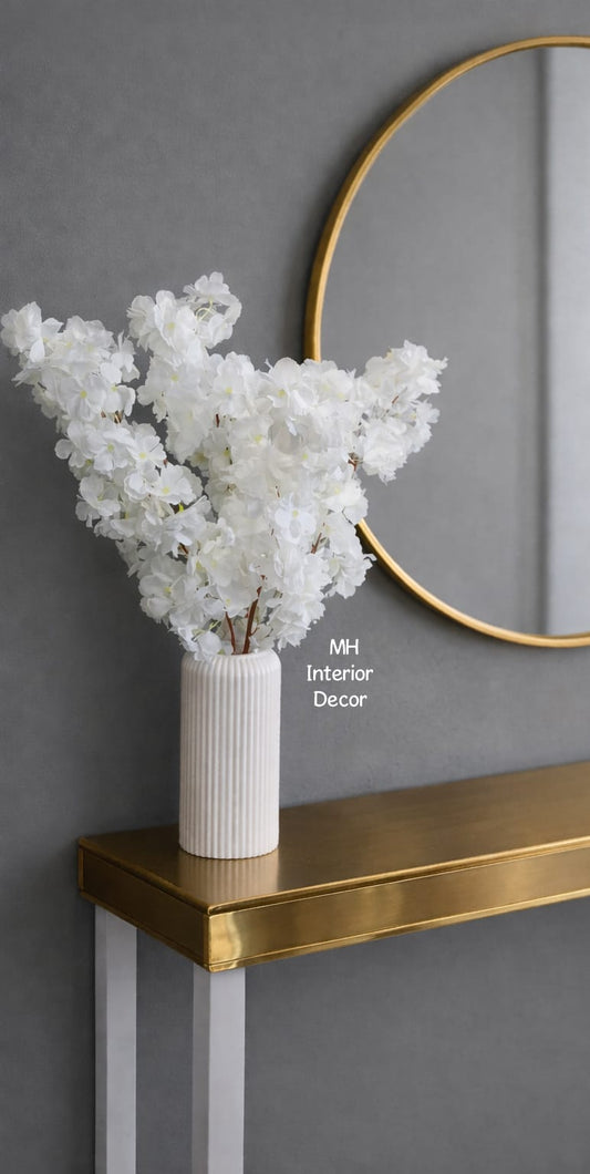 Artificial White Blossom Arrangement