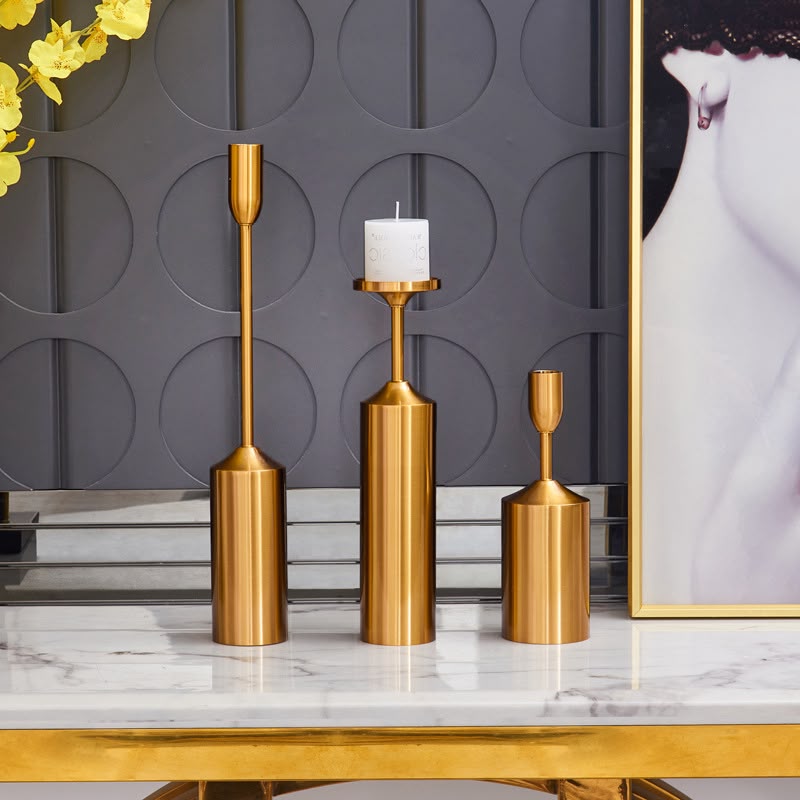 Modern Gold Candle Holder
