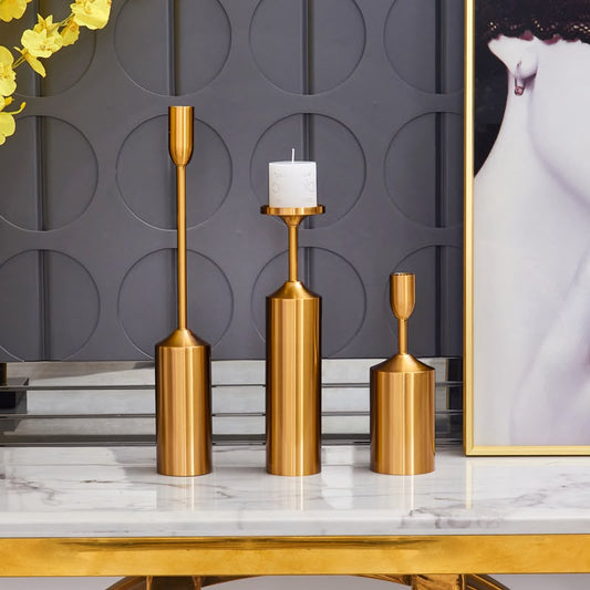 Modern Gold Candle Holder