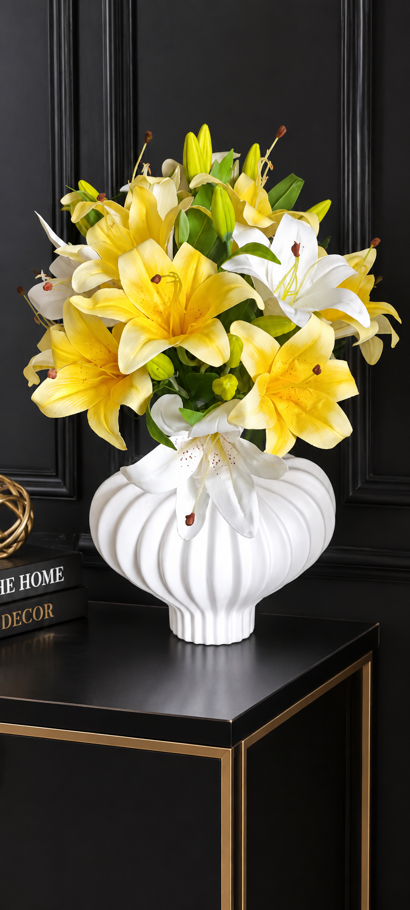 Tiger Lilies with Modern Plastic Vase